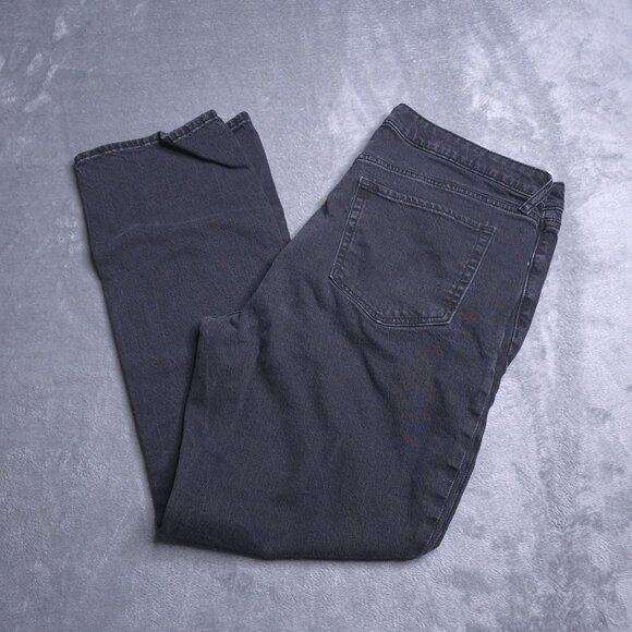 Old Navy Womens Extra High-Rise Kicker Boot-Cut Jeans 18 Black Button Fly - Picture 1 of 9